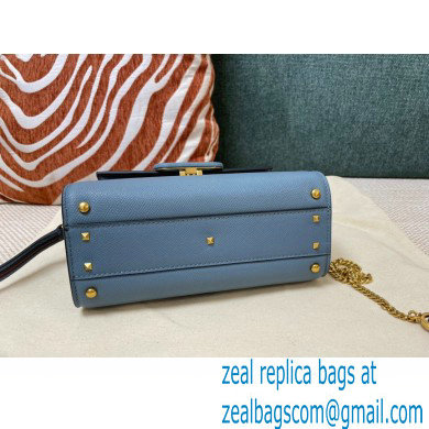 Valentino VSLING Grainy Calfskin Mini Handbag NIAGARA Blue 2021