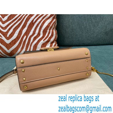 Valentino VSLING Grainy Calfskin Mini Handbag Nude 2021