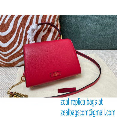 Valentino VSLING Grainy Calfskin Mini Handbag Red 2021