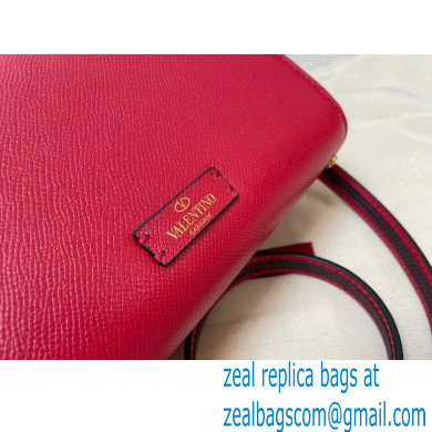 Valentino VSLING Grainy Calfskin Mini Handbag Red 2021