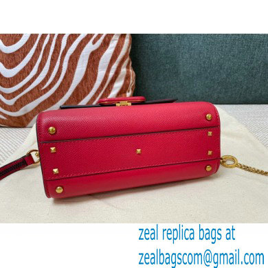 Valentino VSLING Grainy Calfskin Mini Handbag Red 2021