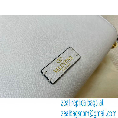 Valentino VSLING Grainy Calfskin Mini Handbag White 2021