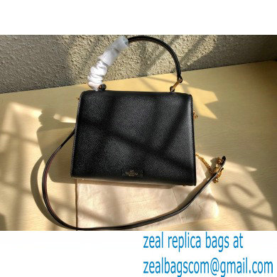 Valentino VSLING Grainy Calfskin Small Handbag Black 2021