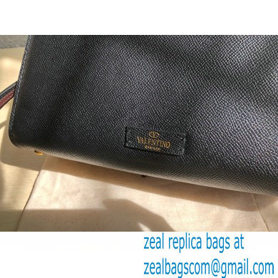 Valentino VSLING Grainy Calfskin Small Handbag Black 2021