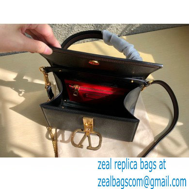Valentino VSLING Grainy Calfskin Small Handbag Black 2021