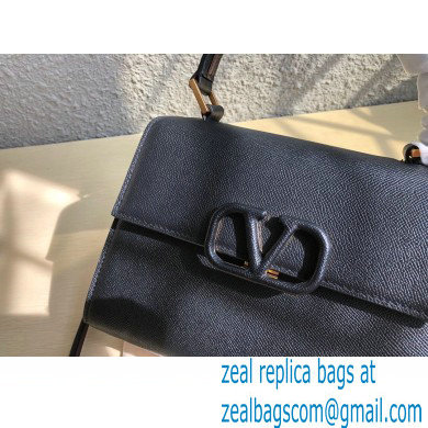 Valentino VSLING Grainy Calfskin Small Handbag Black 2021