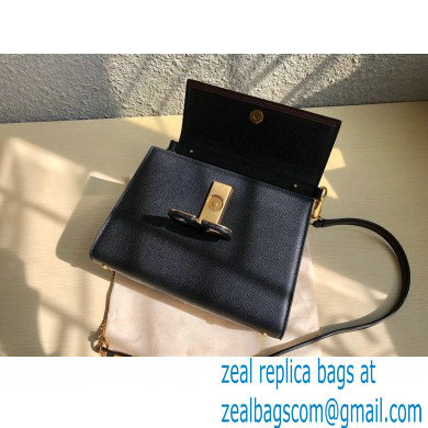 Valentino VSLING Grainy Calfskin Small Handbag Black 2021