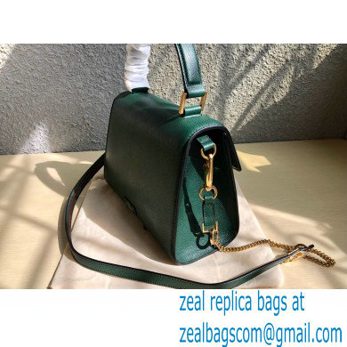 Valentino VSLING Grainy Calfskin Small Handbag Green 2021