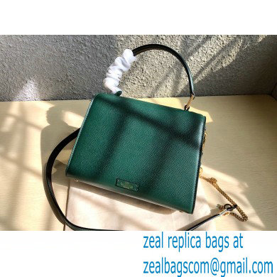Valentino VSLING Grainy Calfskin Small Handbag Green 2021
