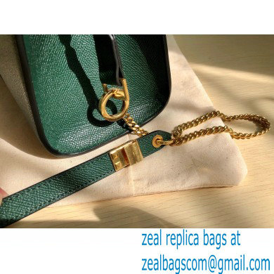Valentino VSLING Grainy Calfskin Small Handbag Green 2021