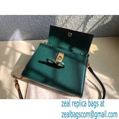 Valentino VSLING Grainy Calfskin Small Handbag Green 2021