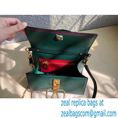 Valentino VSLING Grainy Calfskin Small Handbag Green 2021