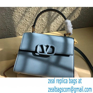 Valentino VSLING Grainy Calfskin Small Handbag NIAGARA Blue 2021