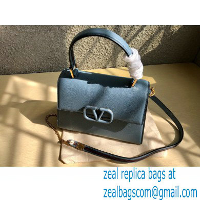 Valentino VSLING Grainy Calfskin Small Handbag NIAGARA Blue 2021