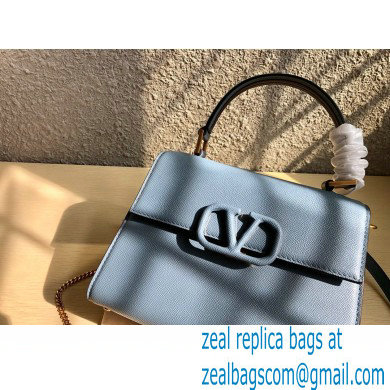 Valentino VSLING Grainy Calfskin Small Handbag NIAGARA Blue 2021