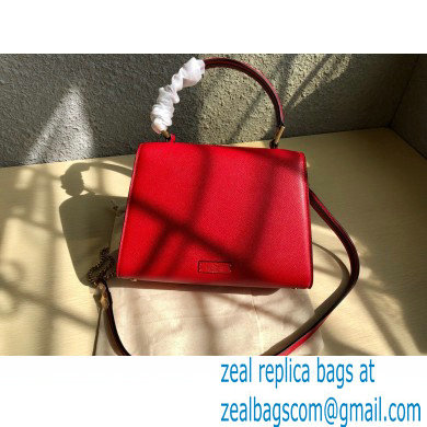 Valentino VSLING Grainy Calfskin Small Handbag Red 2021