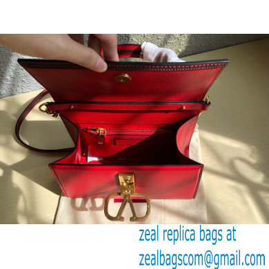 Valentino VSLING Grainy Calfskin Small Handbag Red 2021