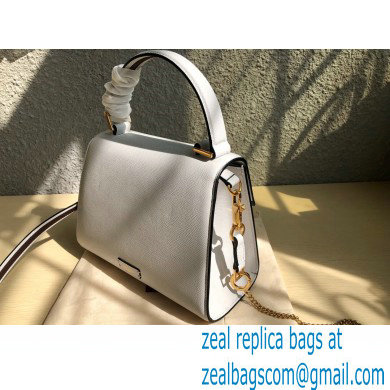 Valentino VSLING Grainy Calfskin Small Handbag White 2021 - Click Image to Close