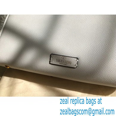 Valentino VSLING Grainy Calfskin Small Handbag White 2021