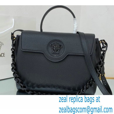 Versace La Medusa Large Handbag All Black 2021 - Click Image to Close