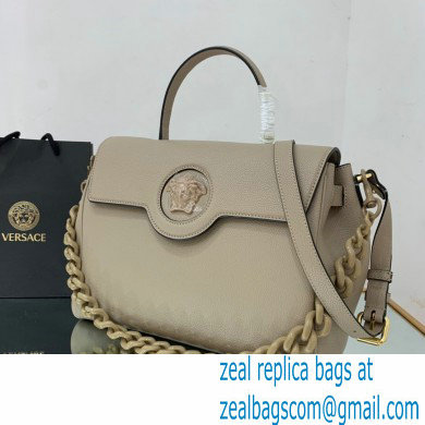 Versace La Medusa Large Handbag Beige 2021 - Click Image to Close