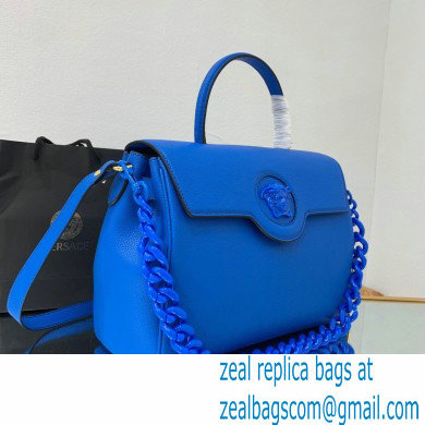 Versace La Medusa Large Handbag Lapis Blue 2021