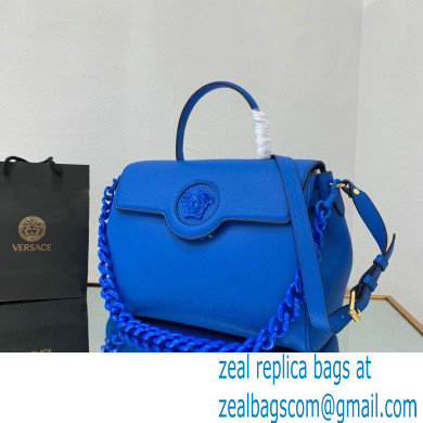 Versace La Medusa Large Handbag Lapis Blue 2021 - Click Image to Close