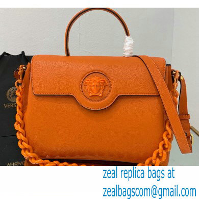 Versace La Medusa Large Handbag Orange 2021 - Click Image to Close