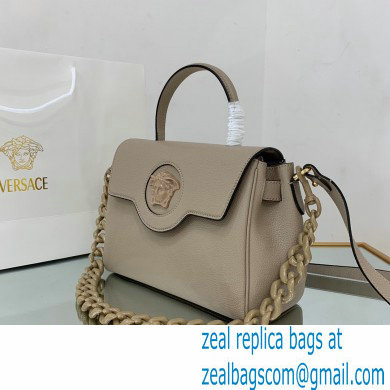 Versace La Medusa Medium Handbag Beige 2021 - Click Image to Close