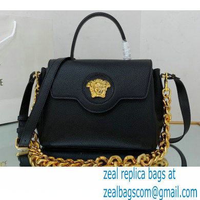 Versace La Medusa Medium Handbag Black/Gold 2021 - Click Image to Close