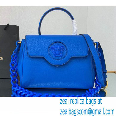 Versace La Medusa Medium Handbag Lapis Blue 2021