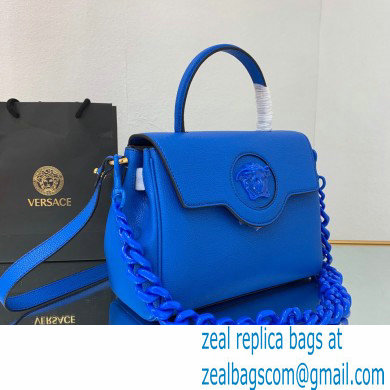 Versace La Medusa Medium Handbag Lapis Blue 2021