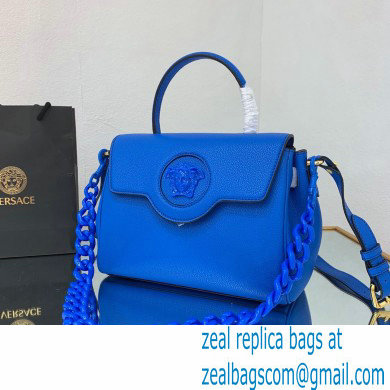 Versace La Medusa Medium Handbag Lapis Blue 2021