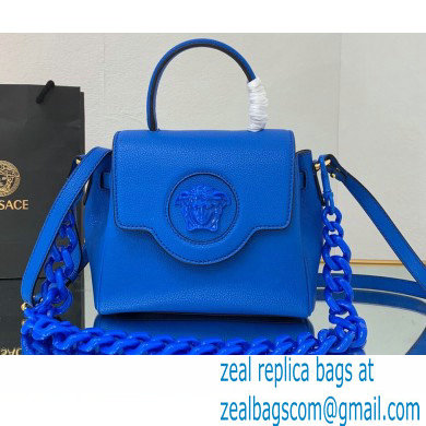 Versace La Medusa Small Handbag Lapis Blue 2021
