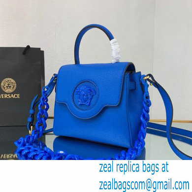 Versace La Medusa Small Handbag Lapis Blue 2021