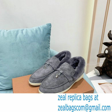 loro piana 2021 WINTER suede calfskin Summer Charms Walk Loafers 11