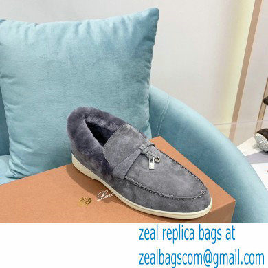 loro piana 2021 WINTER suede calfskin Summer Charms Walk Loafers 11