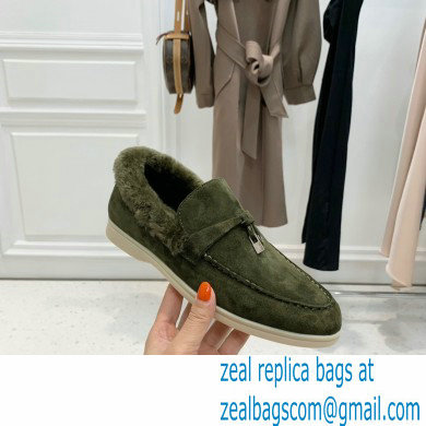 loro piana 2021 WINTER suede calfskin Summer Charms Walk Loafers 12