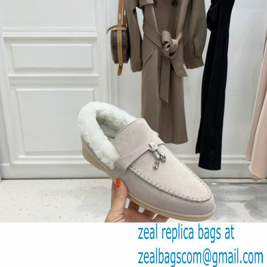 loro piana 2021 WINTER suede calfskin Summer Charms Walk Loafers 13