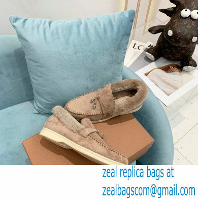 loro piana 2021 WINTER suede calfskin Summer Charms Walk Loafers 14
