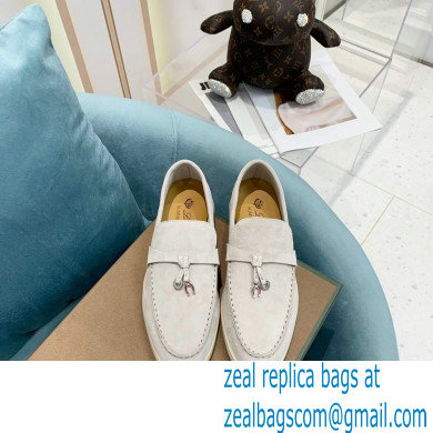 loro piana Suede Calfskin horseshoes Summer Lucky Charms Walk Moccasin 03
