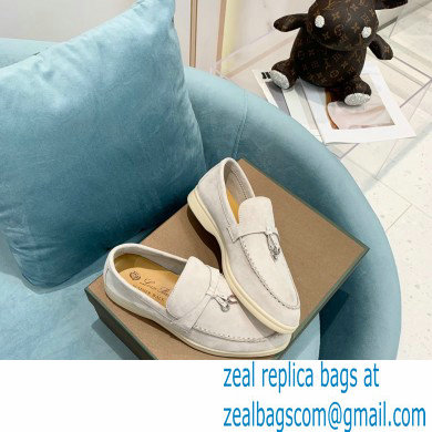 loro piana Suede Calfskin horseshoes Summer Lucky Charms Walk Moccasin 03