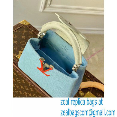 louis vuitton Capucines Mini bag m57519 Olympe Blue/Red/White