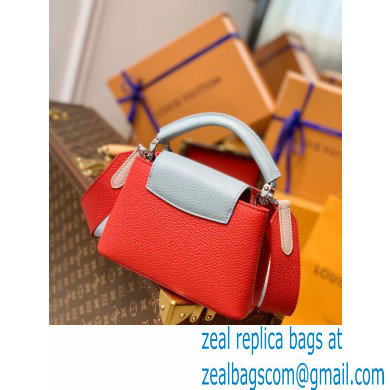 louis vuitton Capucines Mini bag m57520 Coral/Greige Beige/Olympe Blue - Click Image to Close