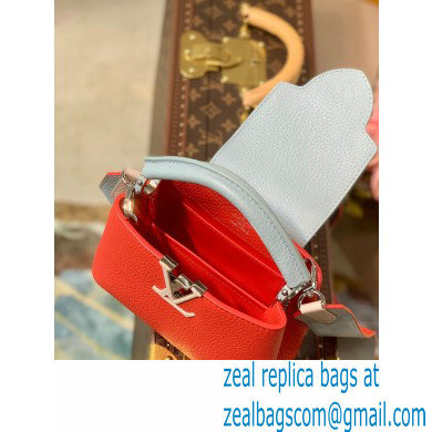 louis vuitton Capucines Mini bag m57520 Coral/Greige Beige/Olympe Blue - Click Image to Close