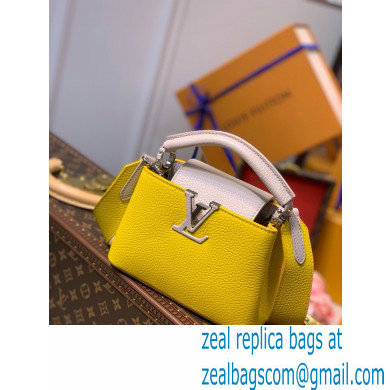 louis vuitton Capucines Mini bag m57520 yellow/nude pink