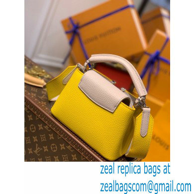 louis vuitton Capucines Mini bag m57520 yellow/nude pink