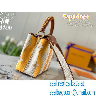 louis vuitton colourful striped canvas Capucines BB bag m57651 2021 - Click Image to Close