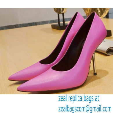 Balenciaga Heel 10cm Pointed toe Pumps Fuchisa 2022 - Click Image to Close