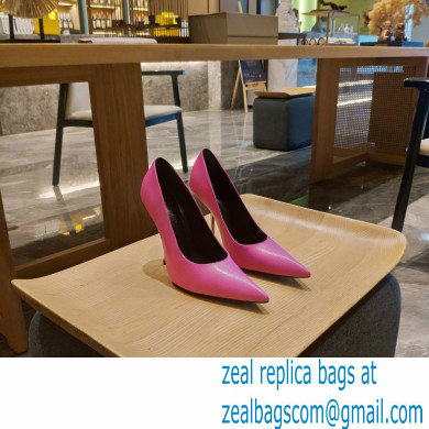 Balenciaga Heel 10cm Pointed toe Pumps Fuchisa 2022 - Click Image to Close